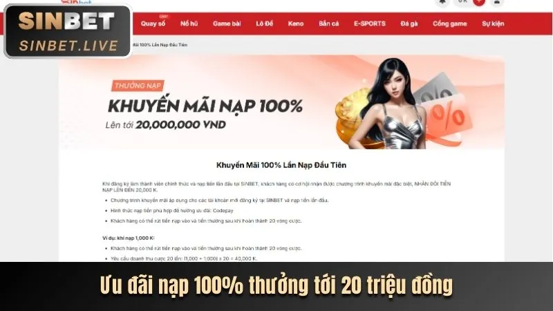 Thưởng chào mừng khi tải ứng dụng